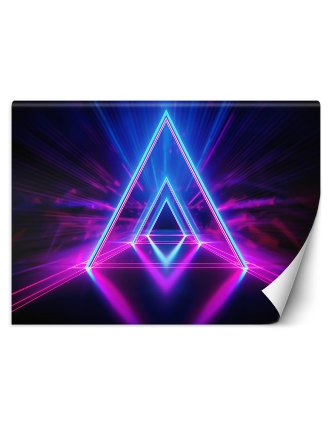 Fototapeta 3D - Neonowy tunel abstrakcja | FEEBY