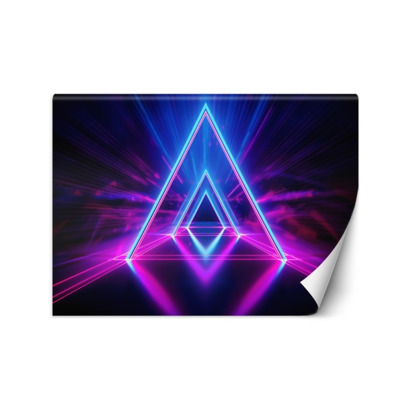 Fototapeta 3D - Neonowy tunel abstrakcja | FEEBY