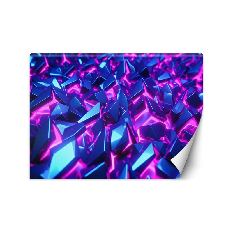 Fototapeta na ścianę - Neonowe kryształy 3D | FEEBY