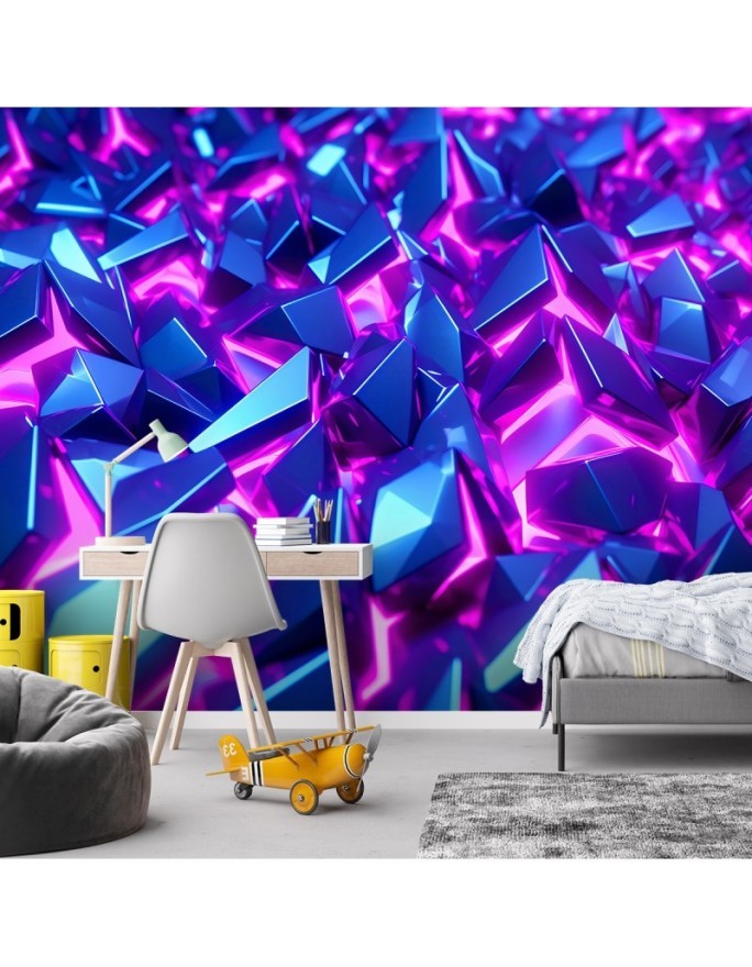 Fototapeta na ścianę - Neonowe kryształy 3D | FEEBY