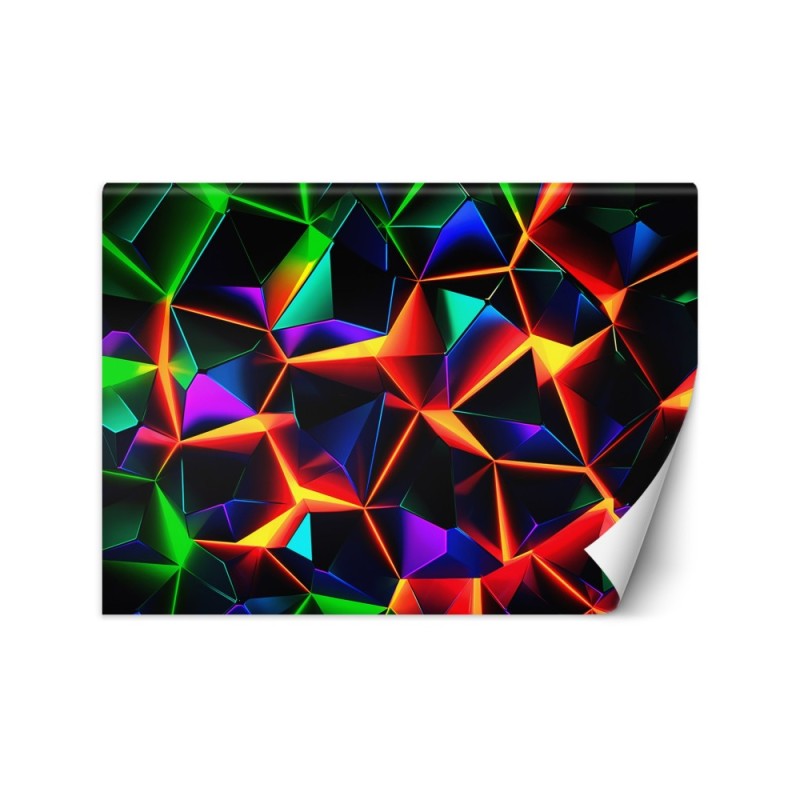 Młodzieżowa Fototapeta - Kolorowa geometryczna abstrakcja 3D | FEEBY