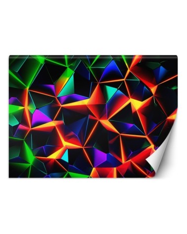 Młodzieżowa Fototapeta - Kolorowa geometryczna abstrakcja 3D | FEEBY