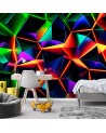 Młodzieżowa Fototapeta - Kolorowa geometryczna abstrakcja 3D | FEEBY