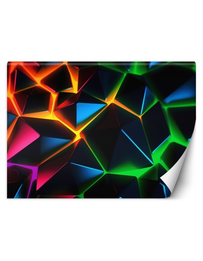 Fototapeta do salonu nowoczesna - Abstrakcja geometryczna 3D | FEEBY