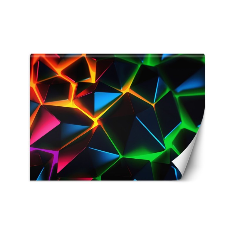 Fototapeta do salonu nowoczesna - Abstrakcja geometryczna 3D | FEEBY