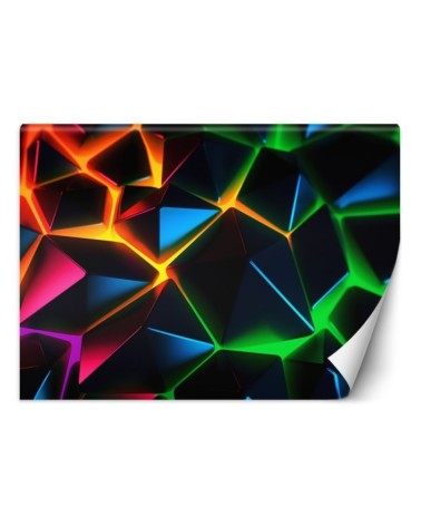 Fototapeta do salonu nowoczesna - Abstrakcja geometryczna 3D | FEEBY