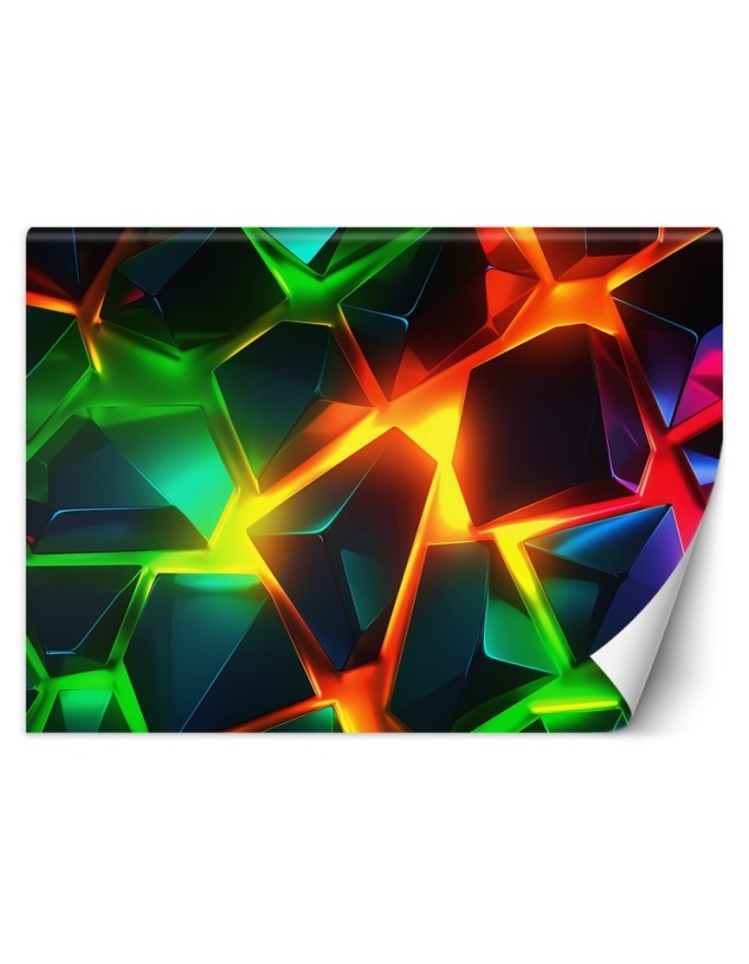 Nowoczesna fototapeta na ścianę - Kolorowa abstrakcja 3D | FEEBY
