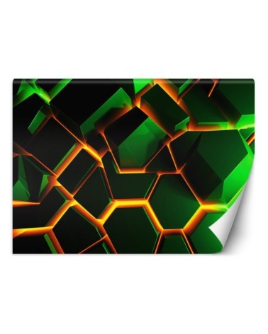 Nowoczesna fototapeta na ścianę - Neonowa tekstura 3D | FEEBY