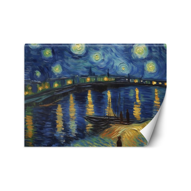 Fototapeta reprodukcje artystów - Gwiaździsta noc nad Rodanem - V. van Gogh | FEEBY