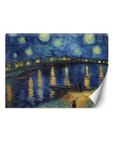 Photo wall mural - Starry night on the Rhone - V. van Gogh | FEEBY