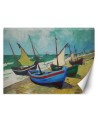 Fototapeta do sypialni - Łodzie rybackie na plaży - V. van Gogh | FEEBY
