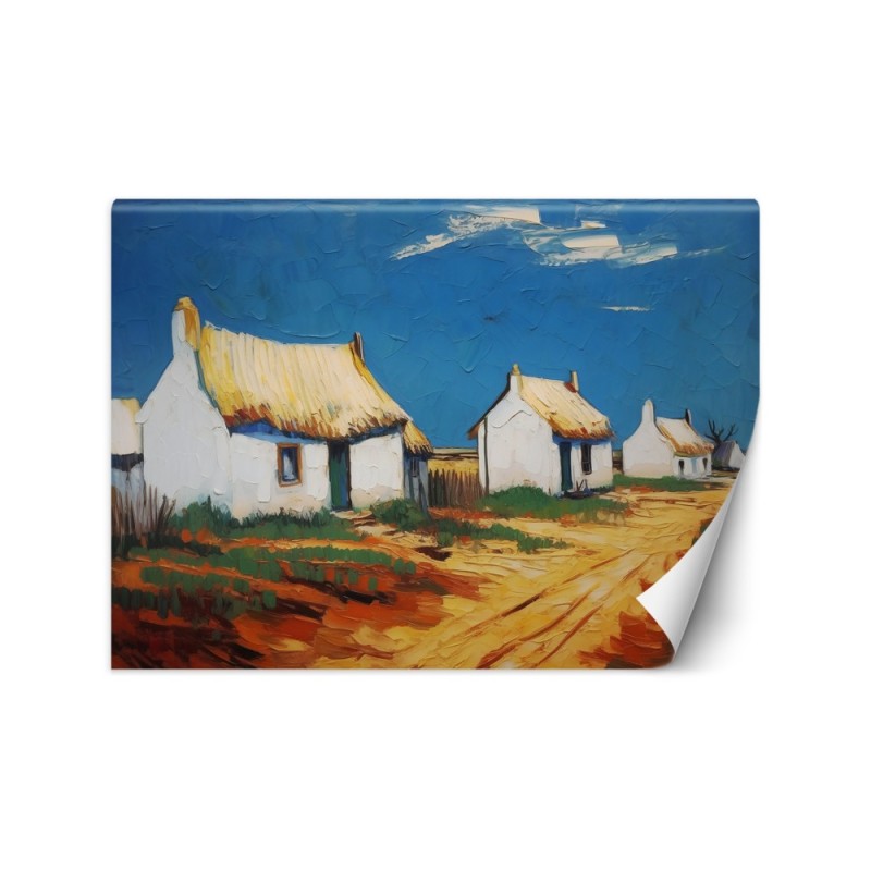 Fototapeta reprodukcje artystów - Chaty kryte strzechą - V. van Gogh | FEEBY