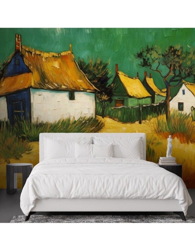 Fototapeta na ścianę - Chaty kryte strzechą - V. van Gogh | FEEBY