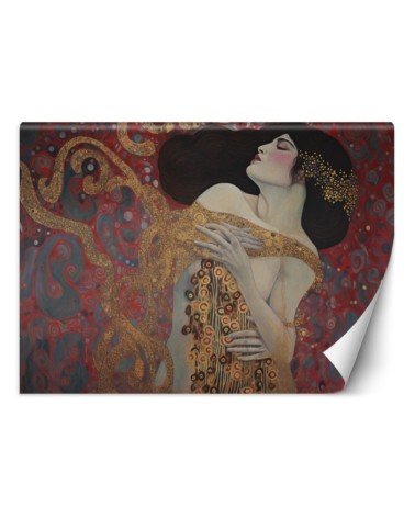 Fototapeta na ścianę - Kobieta czerwona abstrakcja - G. Klimt | FEEBY