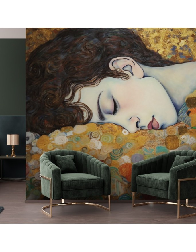 Fototapeta do salonu - Portret śpiącej kobiety - G. Klimt | FEEBY