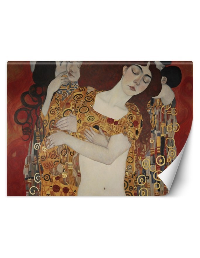 Fototapeta do salonu - Pocałunek kobiet abstrakcja - G. Klimt | FEEBY