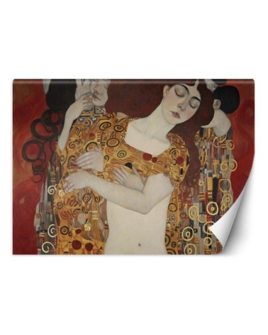 Fototapeta do salonu - Pocałunek kobiet abstrakcja - G. Klimt | FEEBY