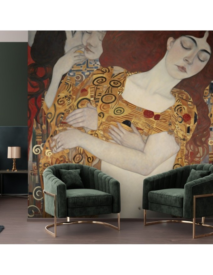 Fototapeta do salonu - Pocałunek kobiet abstrakcja - G. Klimt | FEEBY