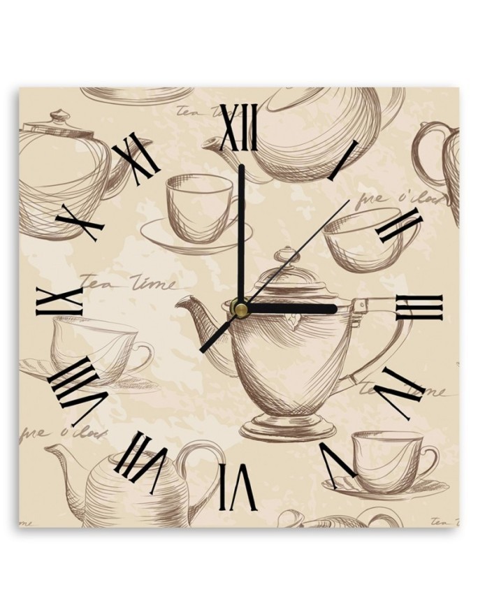 Obraz z zegarem Tea time - feeby.pl