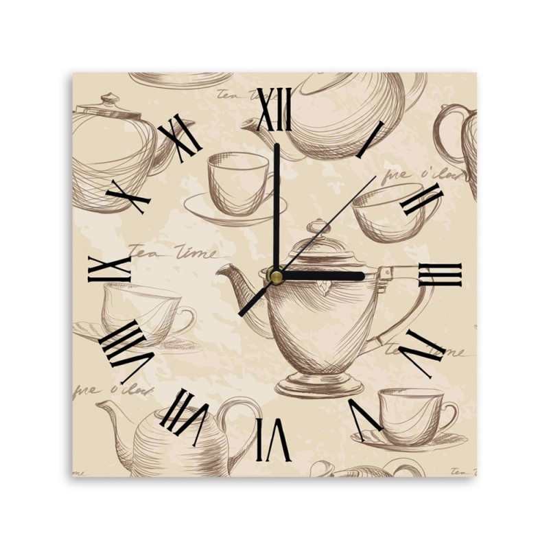Obraz z zegarem Tea time - feeby.pl