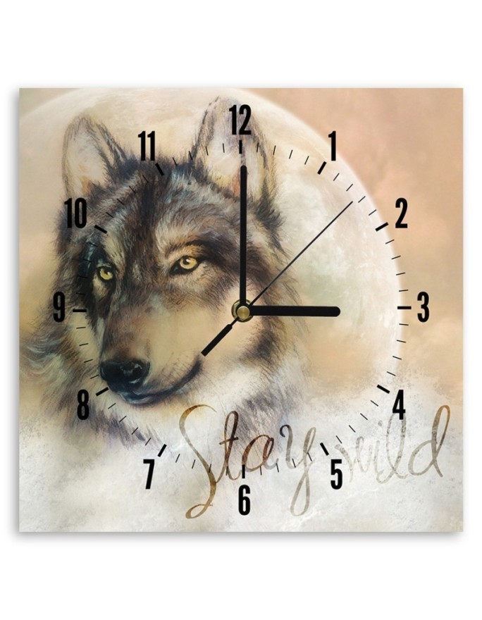 Obraz z zegarem Stay wild - feeby.pl