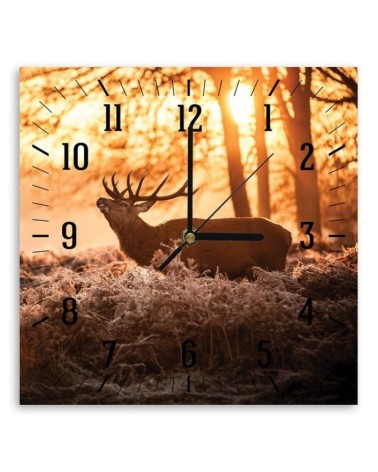 Wall clock - Deer in the sunshine | FEEBY