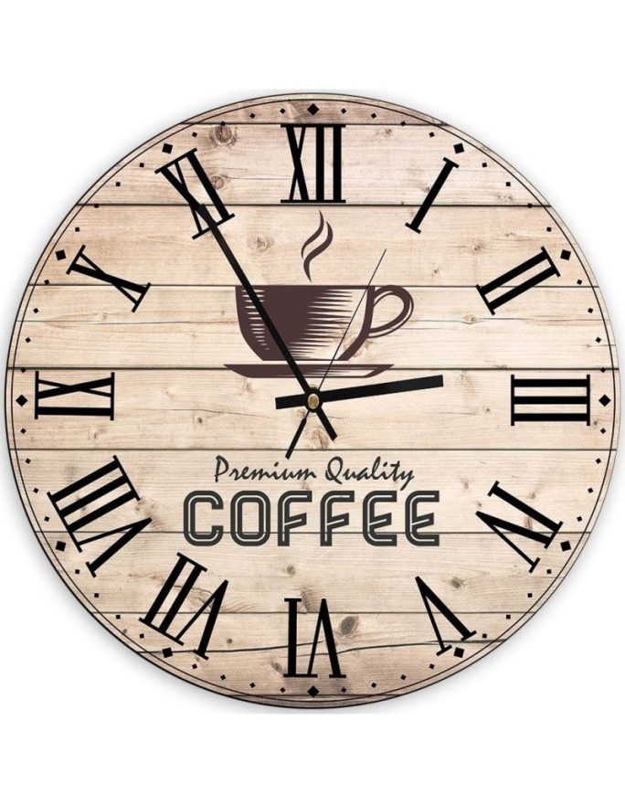 Obraz z zegarem Coffee - feeby.pl