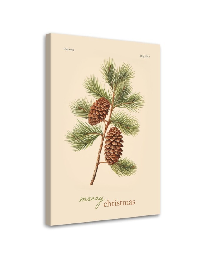 Bild - Tannenzapfen und Aufschrift Frohe Weihnachten | Feeby