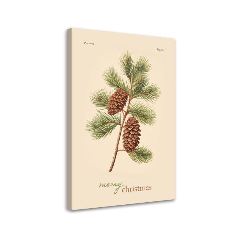 Bild - Tannenzapfen und Aufschrift Frohe Weihnachten | Feeby