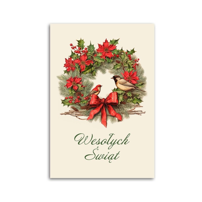 Leinwanddruck - Weihnachtsgirlande Frohe Weihnachten | Feeby