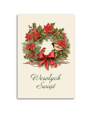 Leinwanddruck - Weihnachtsgirlande Frohe Weihnachten | Feeby