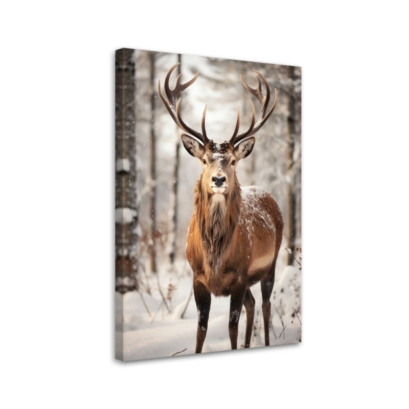 Leinwandbild modern - Rentier im Wald | Feeby