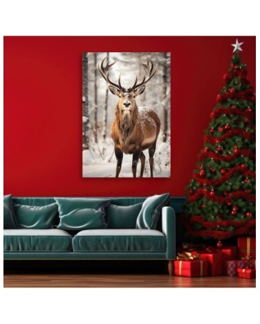 Leinwandbild modern - Rentier im Wald | Feeby