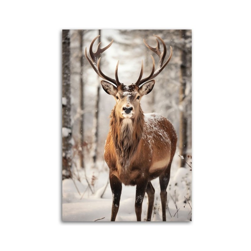 Leinwandbild modern - Rentier im Wald | Feeby