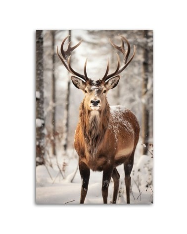 Leinwandbild modern - Rentier im Wald | Feeby