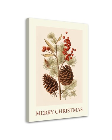 Leinwandbild - Frohe Weihnachten als Inschrift | Feeby