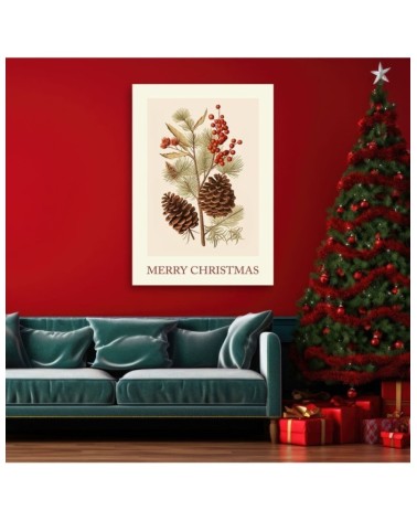 Leinwandbild - Frohe Weihnachten als Inschrift | Feeby