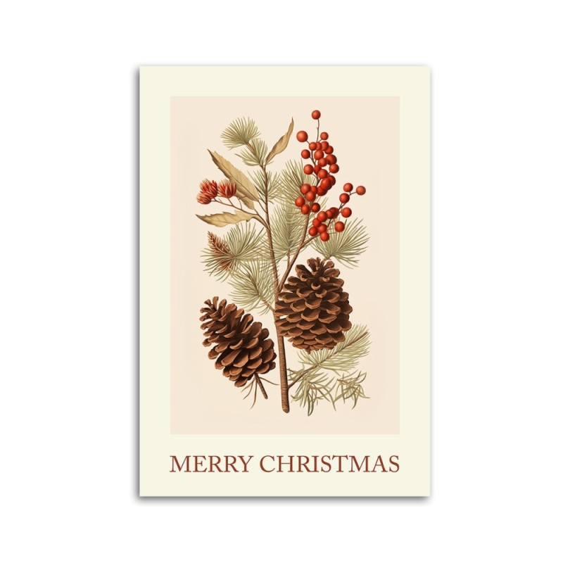 Leinwandbild - Frohe Weihnachten als Inschrift | Feeby