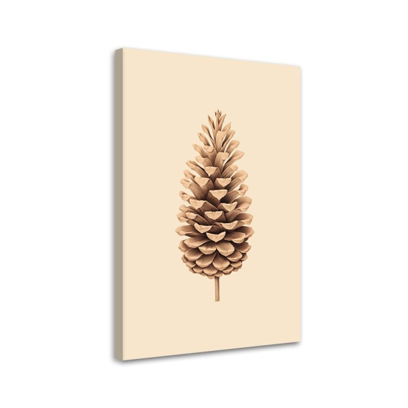 Bild auf Leinwand - Minimalistischer Tannenzapfen | Feeby
