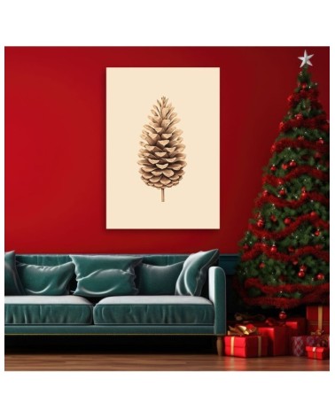 Bild auf Leinwand - Minimalistischer Tannenzapfen | Feeby