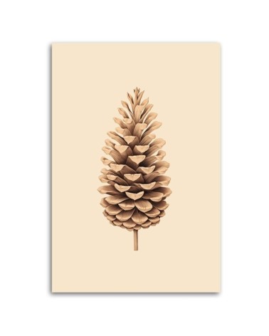 Bild auf Leinwand - Minimalistischer Tannenzapfen | Feeby