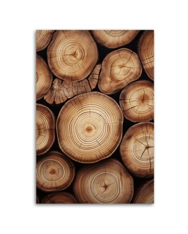 Modernes Wandbild - Stapel von Holz | Feeby