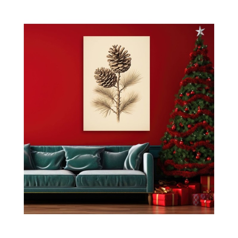 Dekoratives Leinwandbild - Zapfen | Feeby