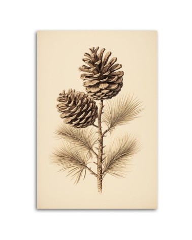 Dekoratives Leinwandbild - Zapfen | Feeby