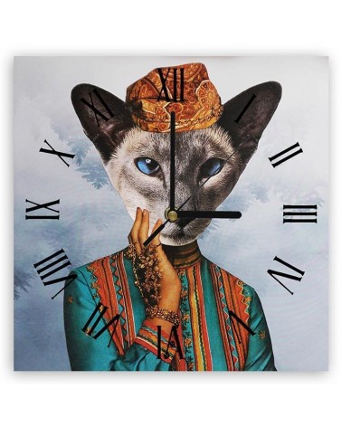 Wall clock - Cat in a dress - Lili Chartrand | FEEBY