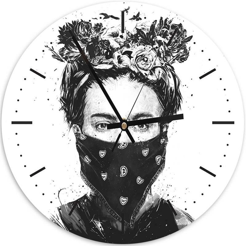 Obraz z zegarem Frida w bandamie - Balazs Solti - Feeby.pl