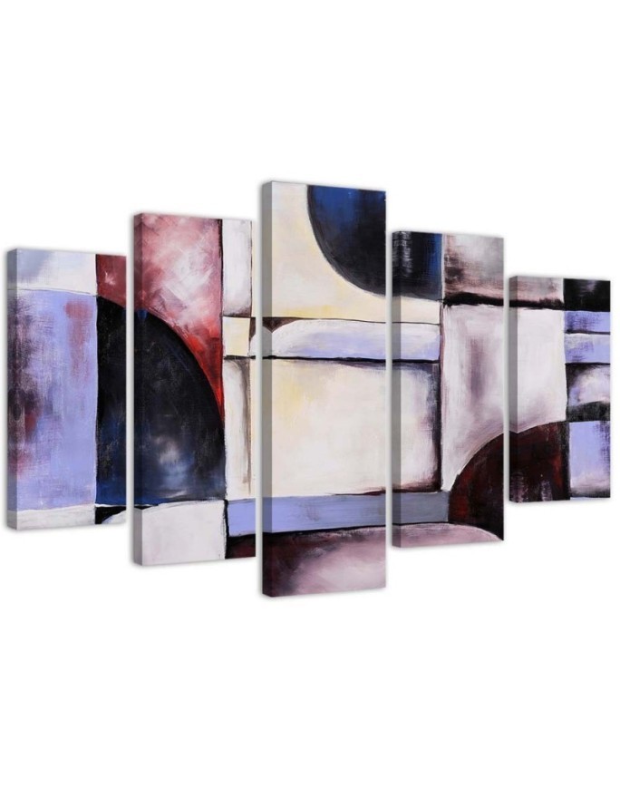 Wandbild für Wohnzimmer - Violette Abstraktion | Feeby