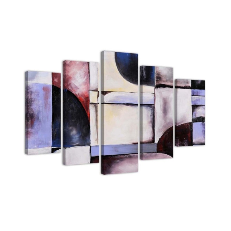 Wandbild für Wohnzimmer - Violette Abstraktion | Feeby