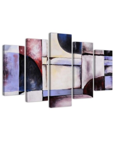 Wandbild für Wohnzimmer - Violette Abstraktion | Feeby