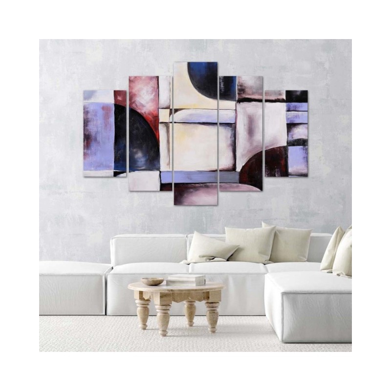 Wandbild für Wohnzimmer - Violette Abstraktion | Feeby